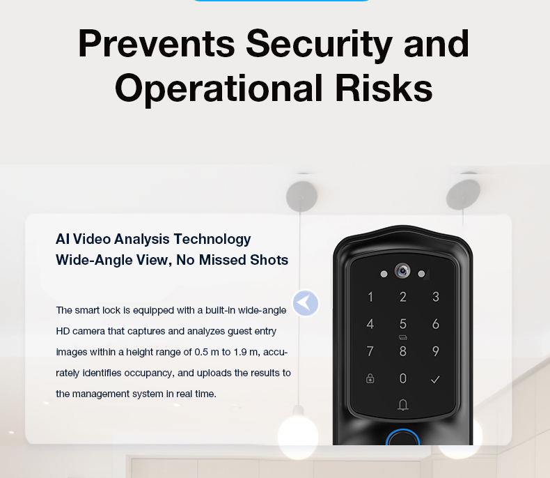 VanviotZT- H1 Pro Smart Lock for Airbnb & Vacation Rentals - AI People Counting, Visual Doorbell Camera, PMS & OTA Integration, Keyless Entry Deadbolt for Hosts - Image 14