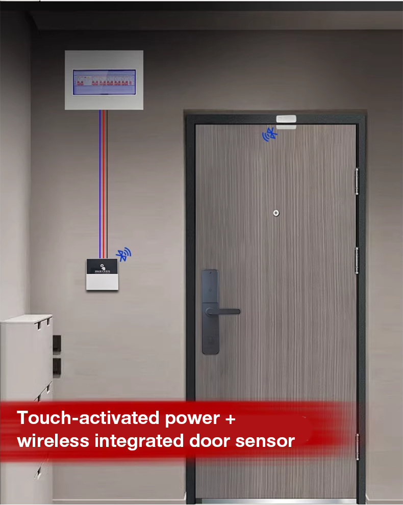 Keyless Touch Power Switch Kit 86 Type （40A ）- Smart Energy Saving for Airbnb & Hotel, Auto On/Off with Door Sensor - Image 2