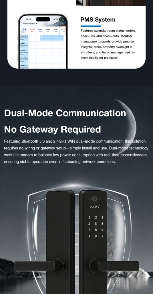 Vanviot ZT-S1 Pro AI Visual Capture Smart Lock for Airbnb - People Counting, Real-Time Alerts, PMS/OTA Sync, No Gateway - Image 9