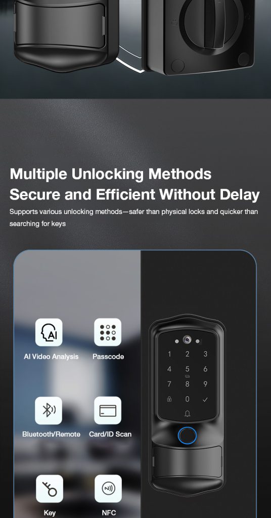 VanviotZT- H1 Pro Smart Lock for Airbnb & Vacation Rentals - AI People Counting, Visual Doorbell Camera, PMS & OTA Integration, Keyless Entry Deadbolt for Hosts - Image 7