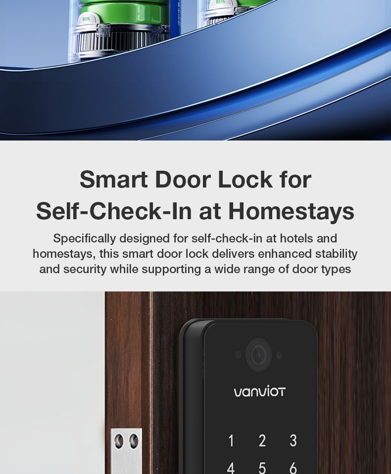 Vanviot ZT-S1 Pro AI Visual Capture Smart Lock for Airbnb - People Counting, Real-Time Alerts, PMS/OTA Sync, No Gateway - Image 6