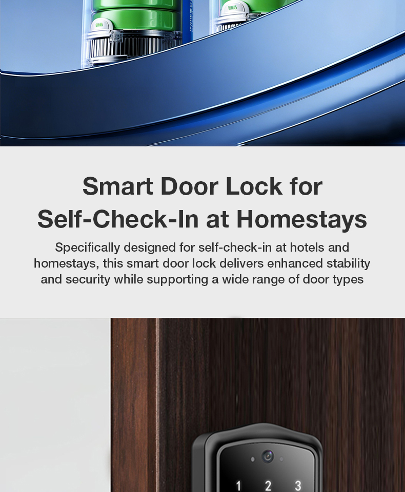 VanviotZT- H1 Pro Smart Lock for Airbnb & Vacation Rentals - AI People Counting, Visual Doorbell Camera, PMS & OTA Integration, Keyless Entry Deadbolt for Hosts - Image 5