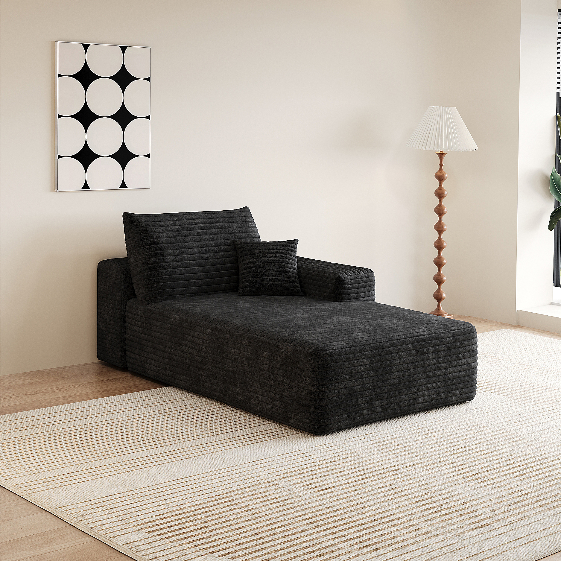 Y159-RIGHT-SLEEPER-BLACK-SOFA
