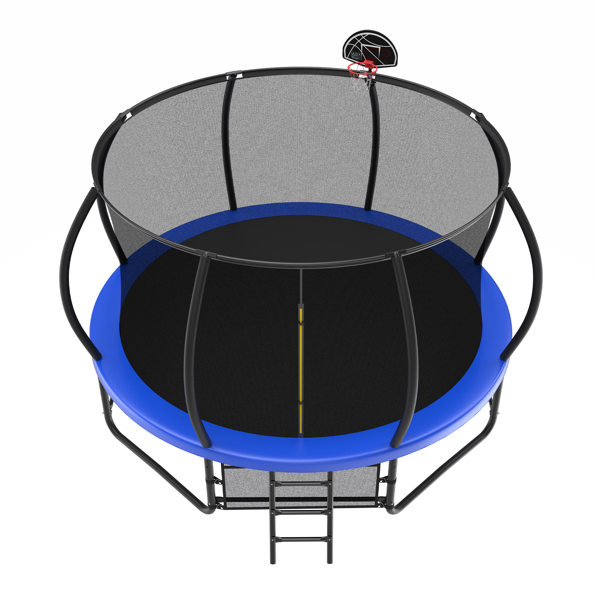 14FT Trampoline with Enclosure – Recreational Trampolines with Ladder and AntiRust Coating, ASTM Approval Outdoor Trampoline for Kids
