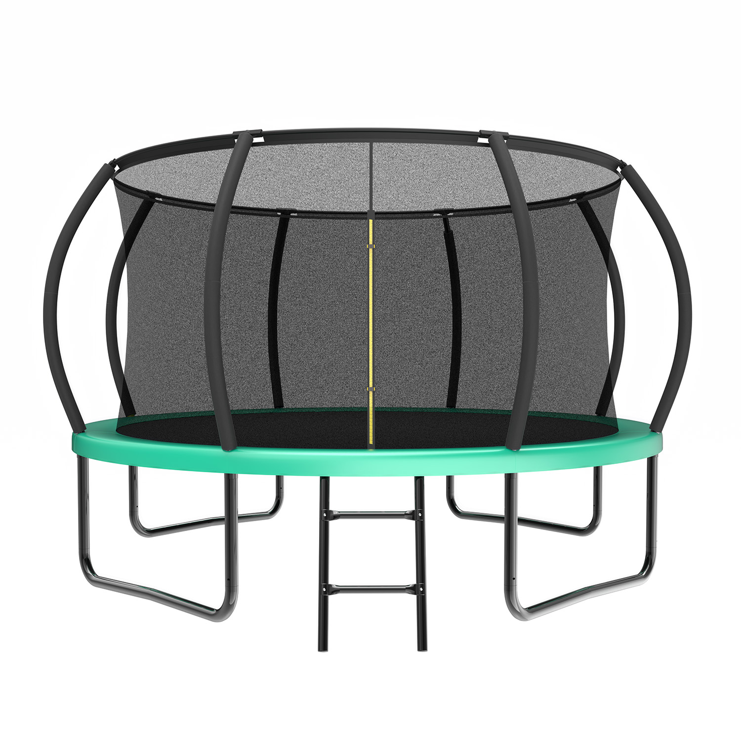 12FT Recreational Kids Trampoline with Safety Enclosure Net & Ladder and flag parts ,Outdoor Recreational Trampolines