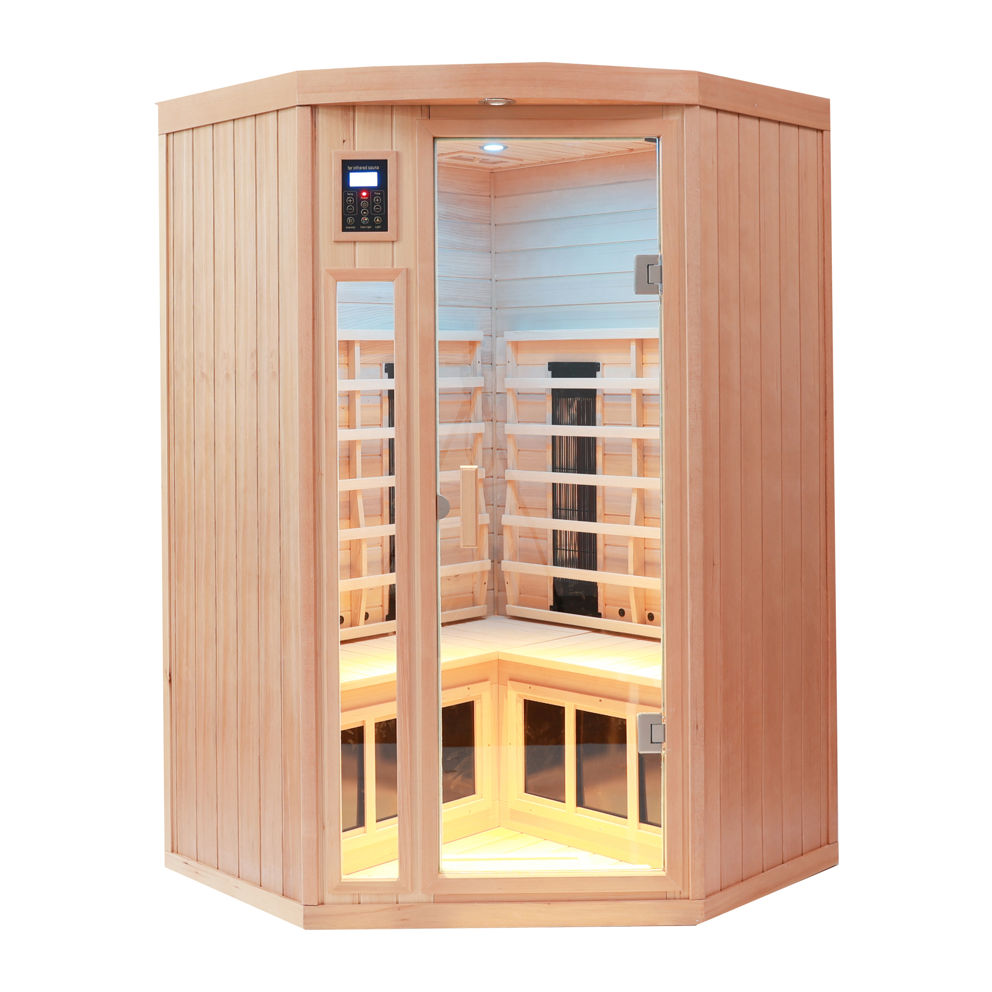Hemlock pentagonal indoor far infrared sauna room-A