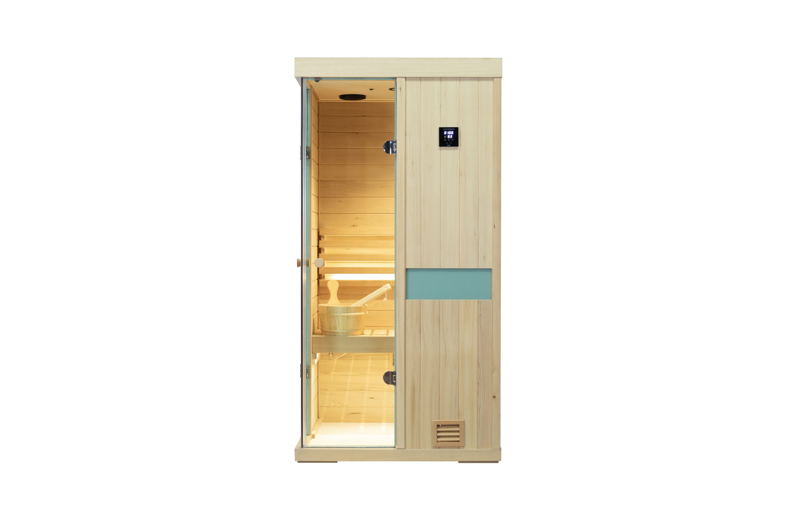 Mini one person Hemlock  wooden Indoor sauna room