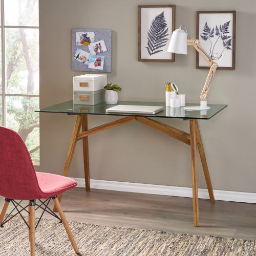 Computer Desk Home Office Desks,Large Office Desk, Modern Computer Desk Conference Table Meeting Room Table, Business Furniture for Home Office, Natural Color