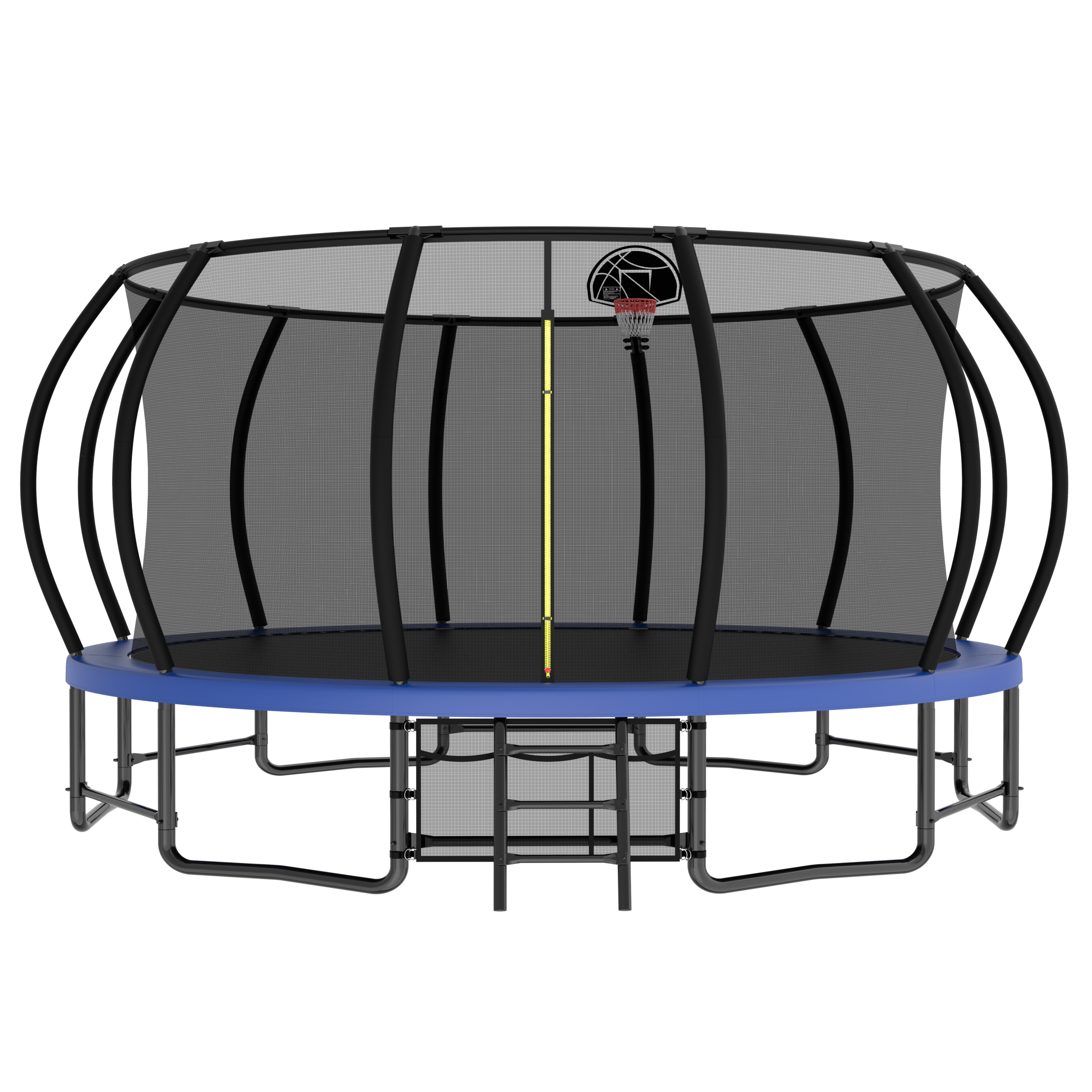 15FT Trampoline with Basketball Hoop – Recreational Trampolines with Ladder ,Shoe Bag and Galvanized Anti-Rust Coating