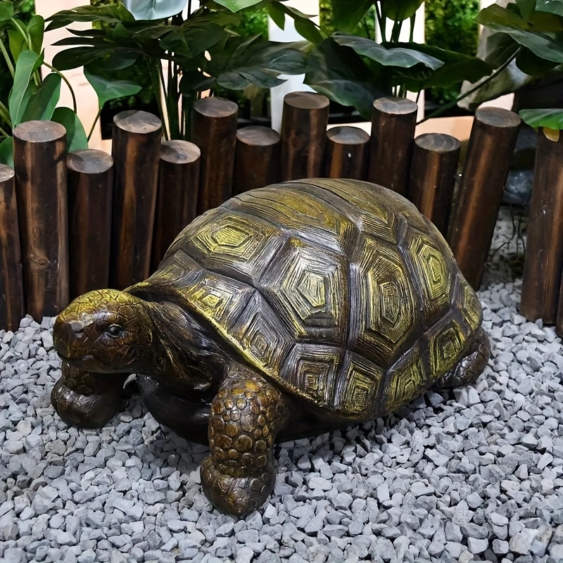 21.3″ Large 3D Turtle Statue, Realistic Resin Garden Sculpture with Intricate Shell Design, Weather-Resistant Indoor & Outdoor Decor for Lawn, Balcony, Patio, Unique Home Gift & Landscape Art