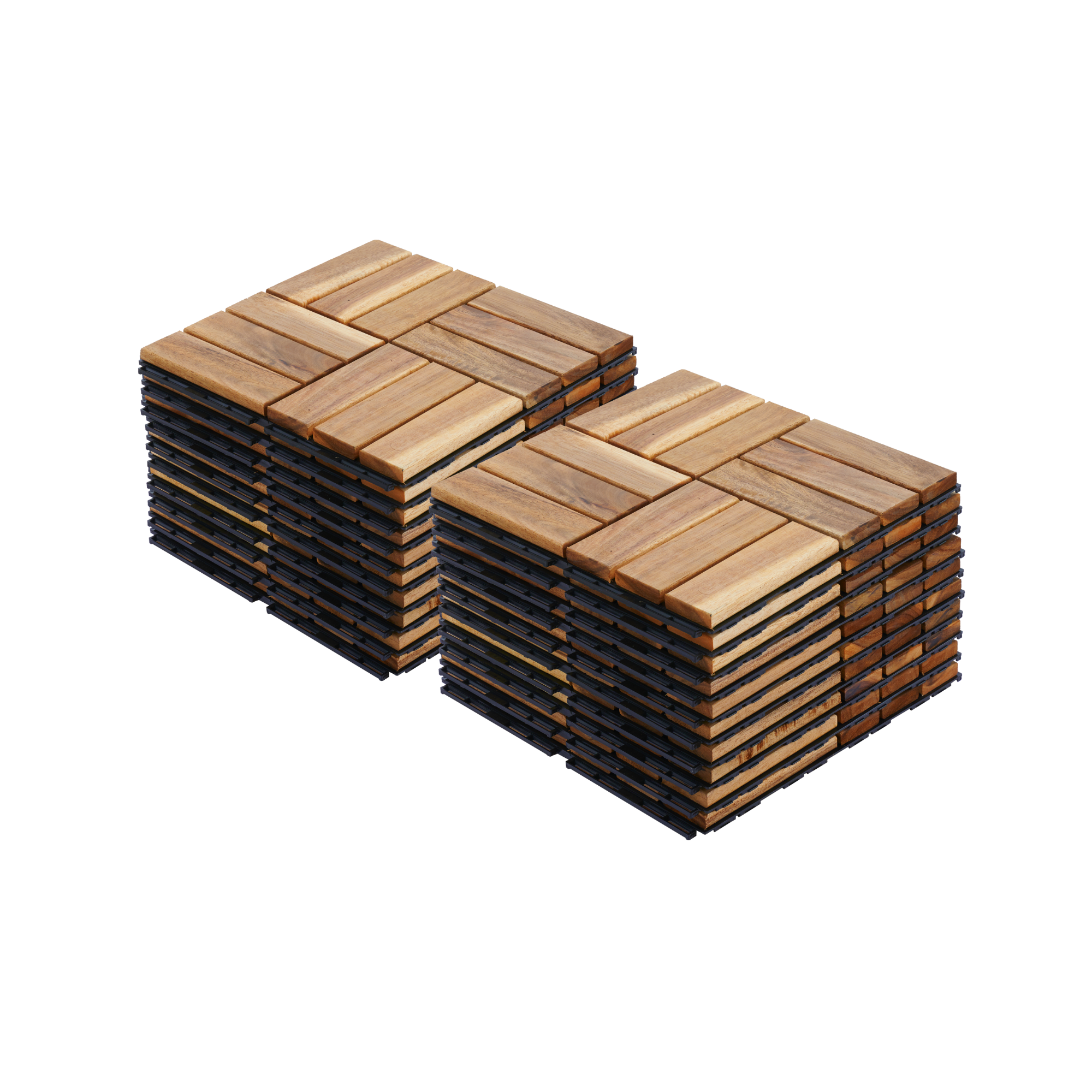 20 PCS Interlocking Deck Tiles Checker Pattern, 12″ x 12″ Square Yellow Acacia Hardwood Outdoor Flooring for Patio, Bancony, Pool Side,…