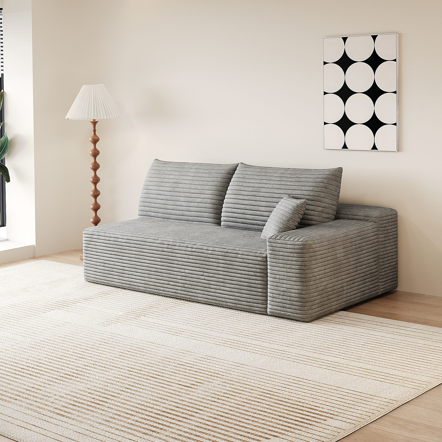 Y119-3L-GREY 3seater left