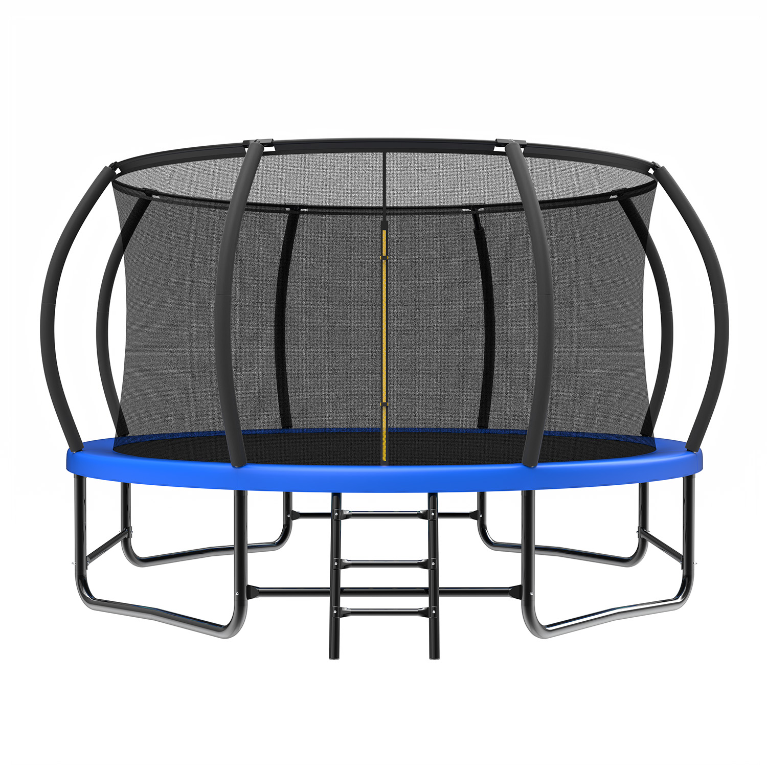 14FT Trampoline with Enclosure – Recreational Trampolines with Ladder and AntiRust Coating, ASTM Approval Outdoor Trampoline for Kids