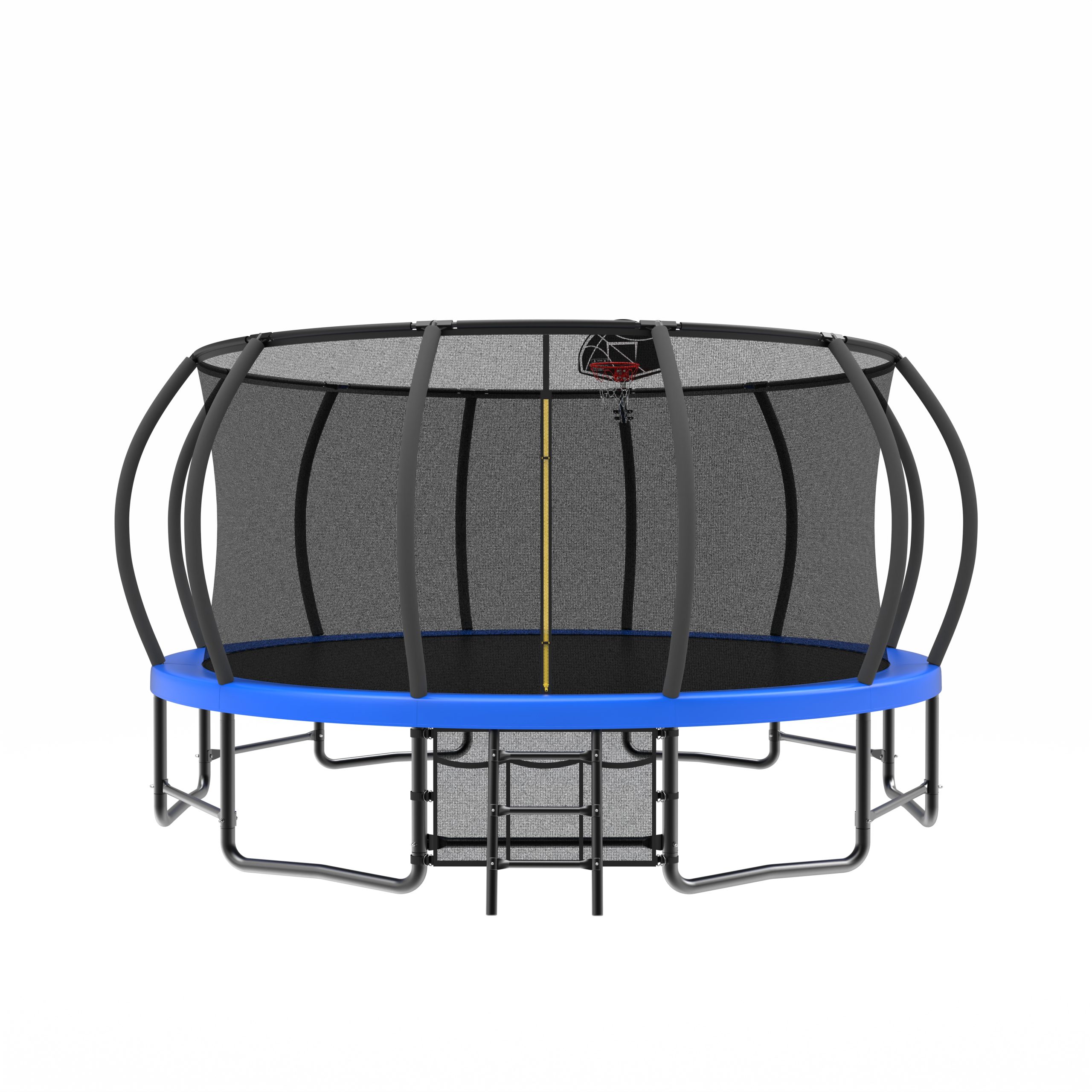 15FT Trampoline with Basketball Hoop – Recreational Trampolines with Ladder ,Shoe Bag and Galvanized Anti-Rust Coating