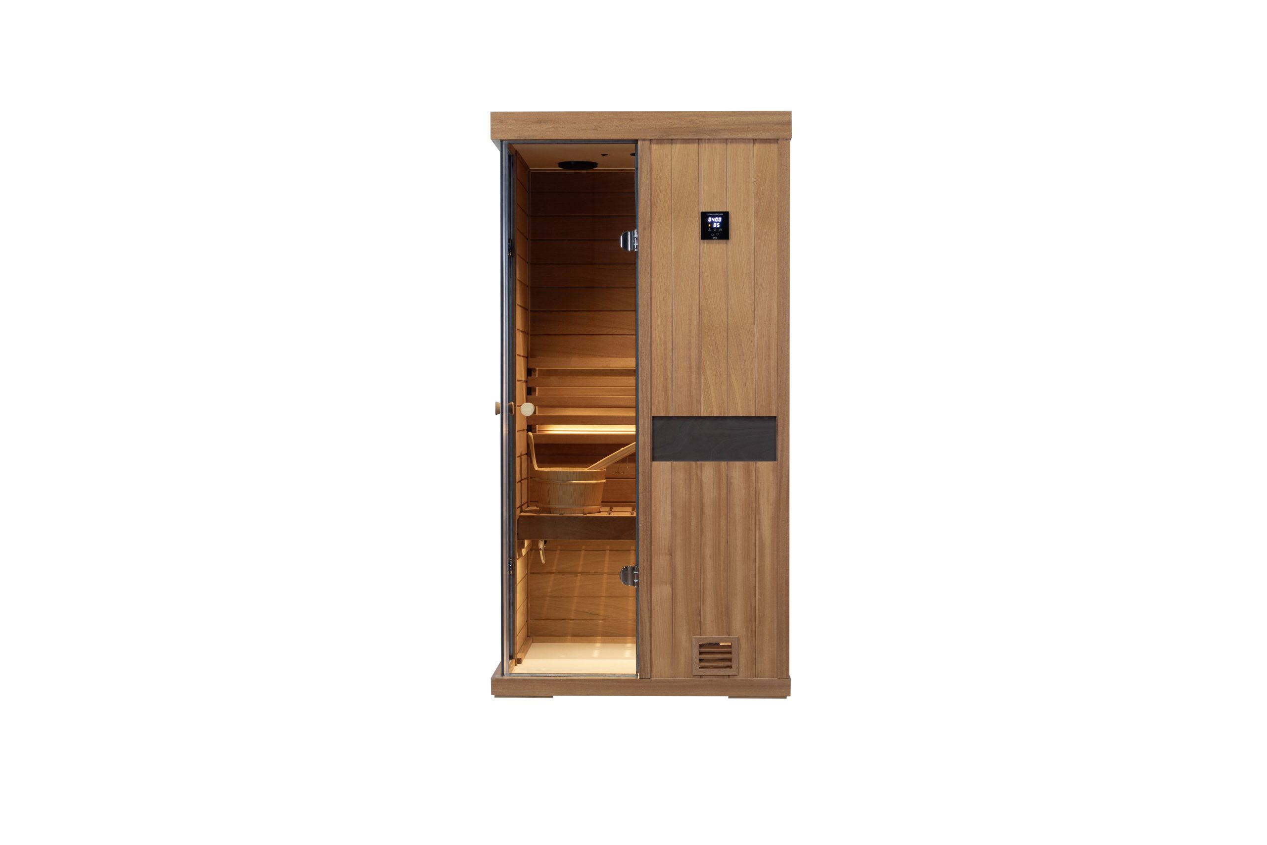 Mini one person Hemlock  wooden Indoor sauna room