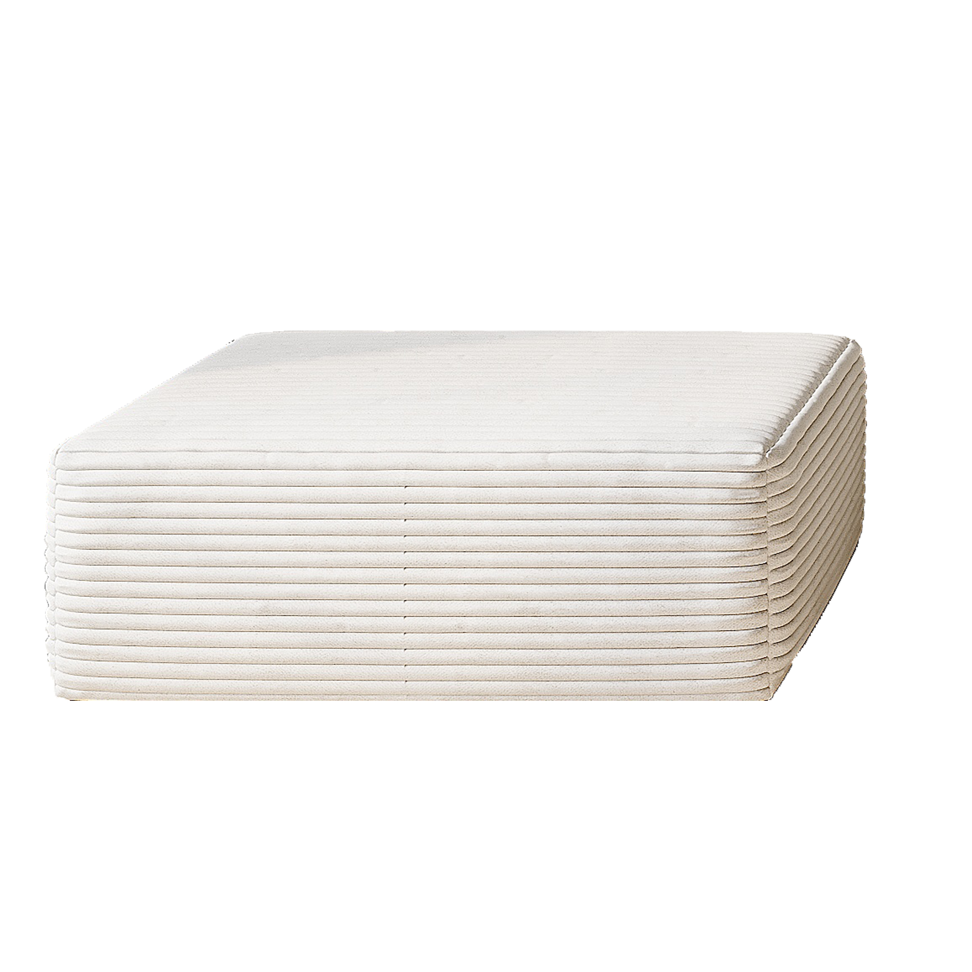 37.40″Sofa ottoman ,No Assembly Required,White(Plush Corduroy Fabric)