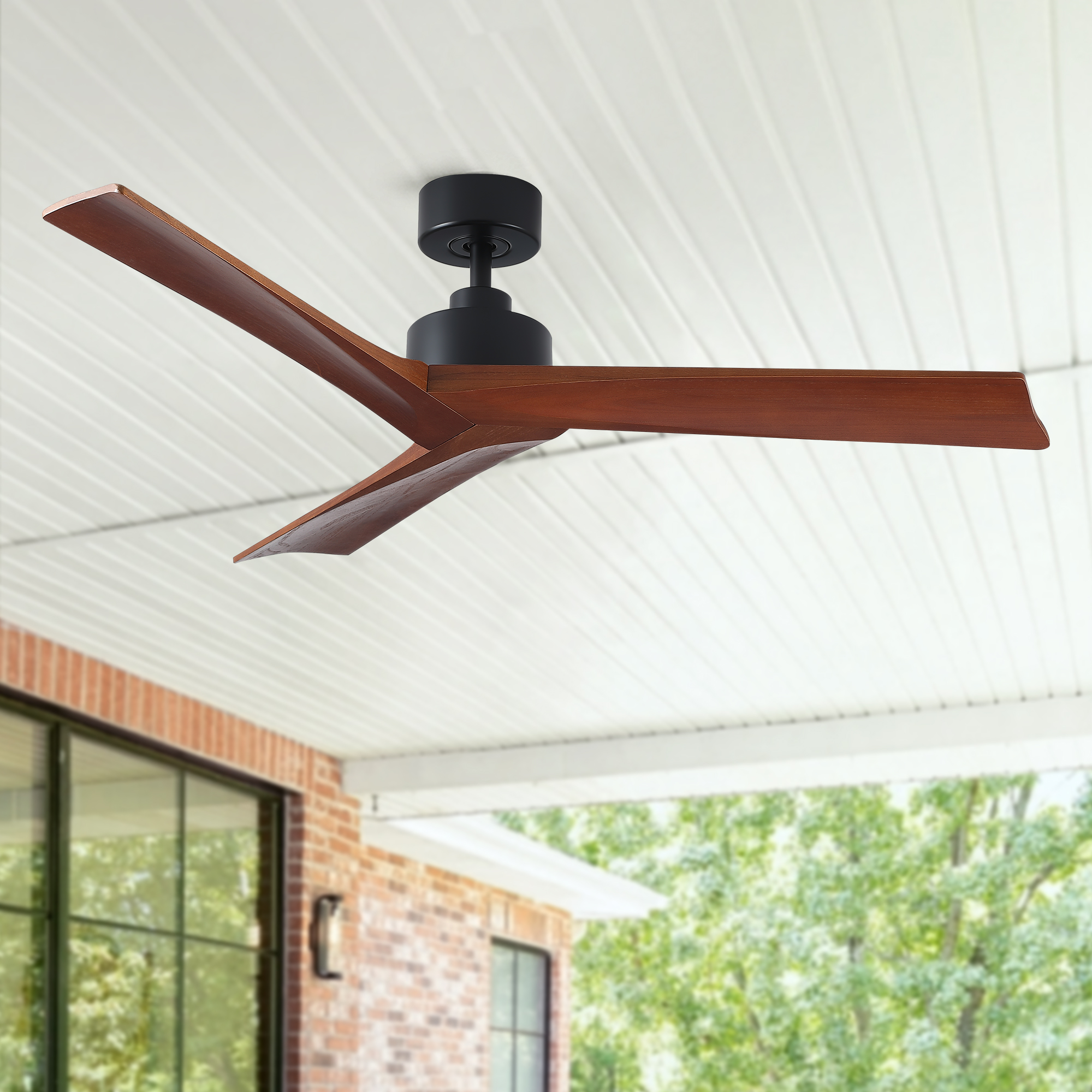 52″ Black Lowe Profile Ceiling Fan without Light