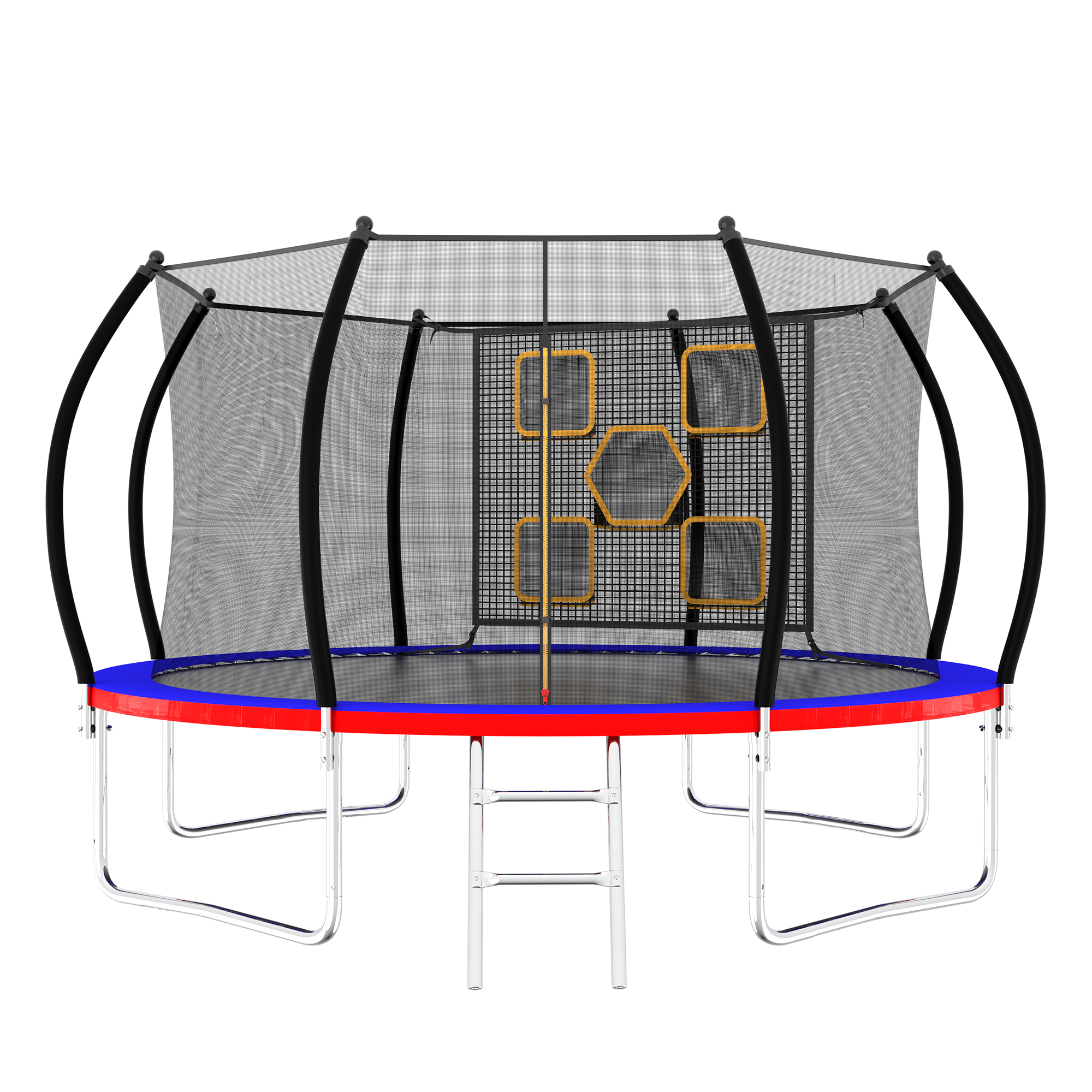 12FT Trampoline with Enclosure – Recreational Trampolines with Ladder, ASTM Approval Outdoor Trampoline for Kids