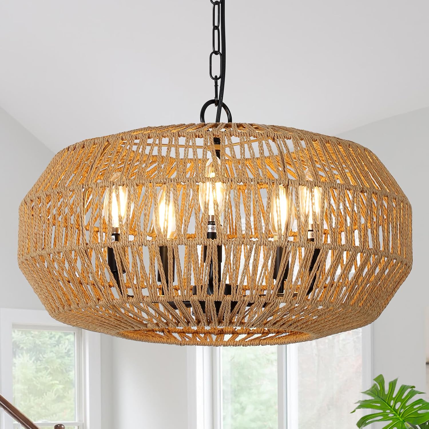 Farmhouse Rattan Pendant Lights