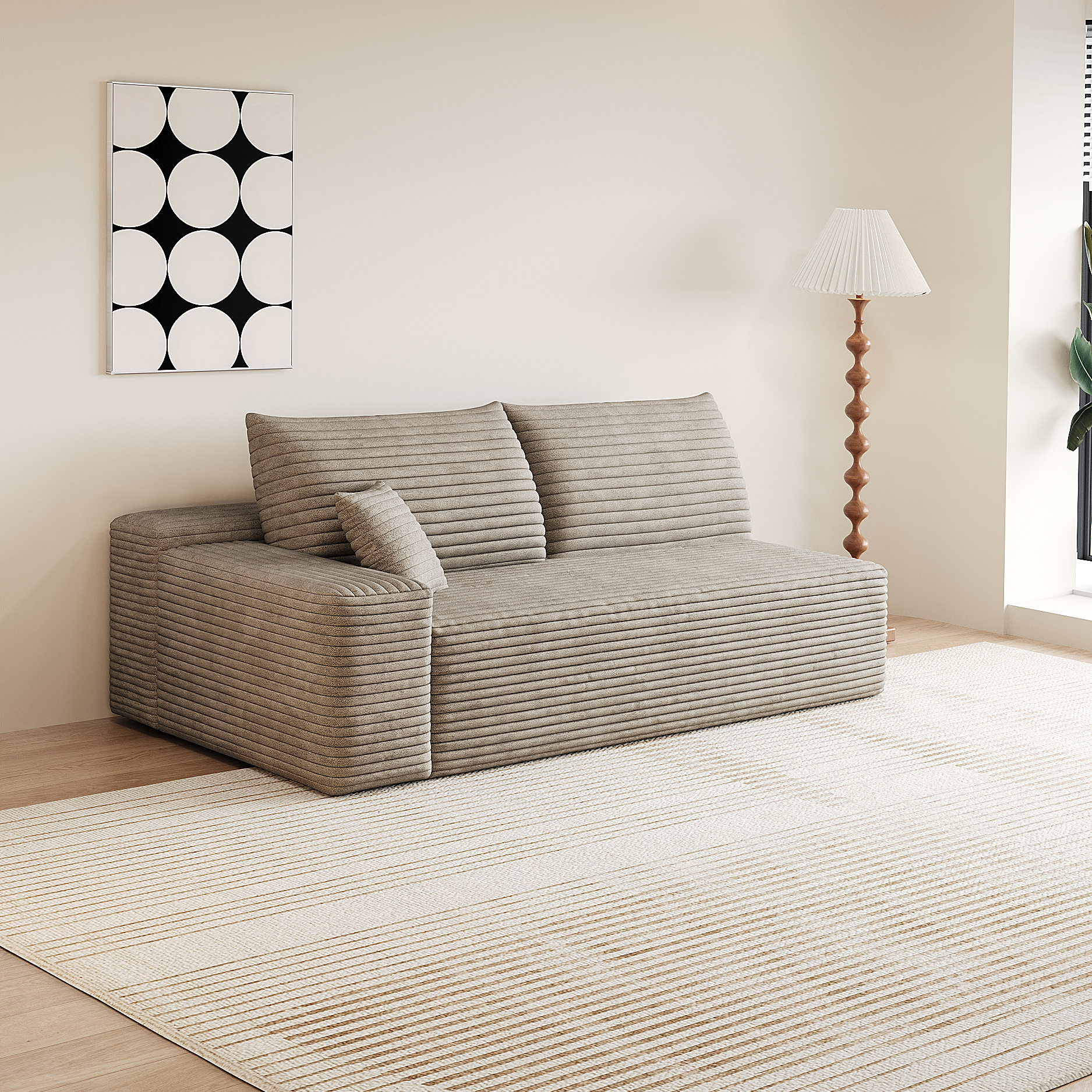 Y159-3L-CAMEL 3seater left camel