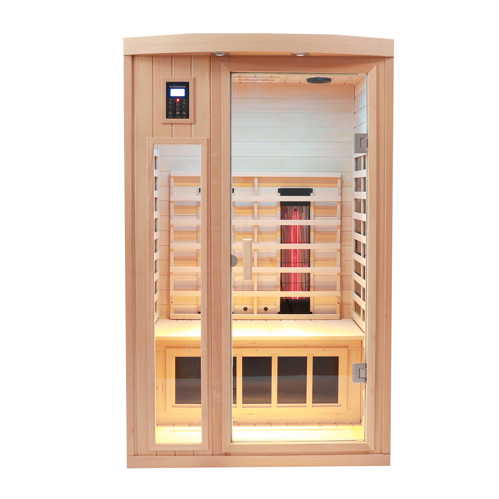 Two person indoor hemlock sauna Far infrared sauna room-C