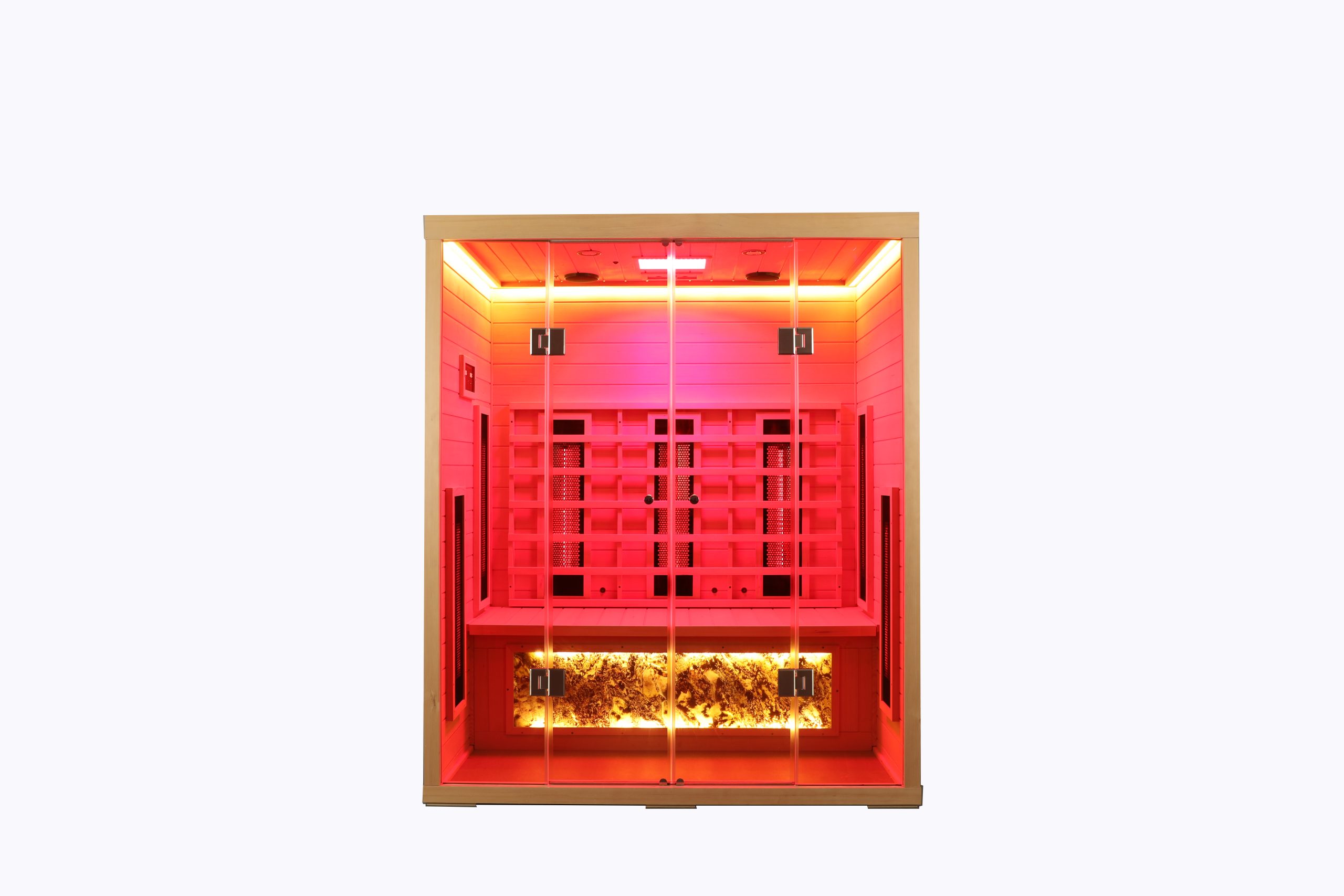 3-person hemlock far-infrared S Model sauna-A