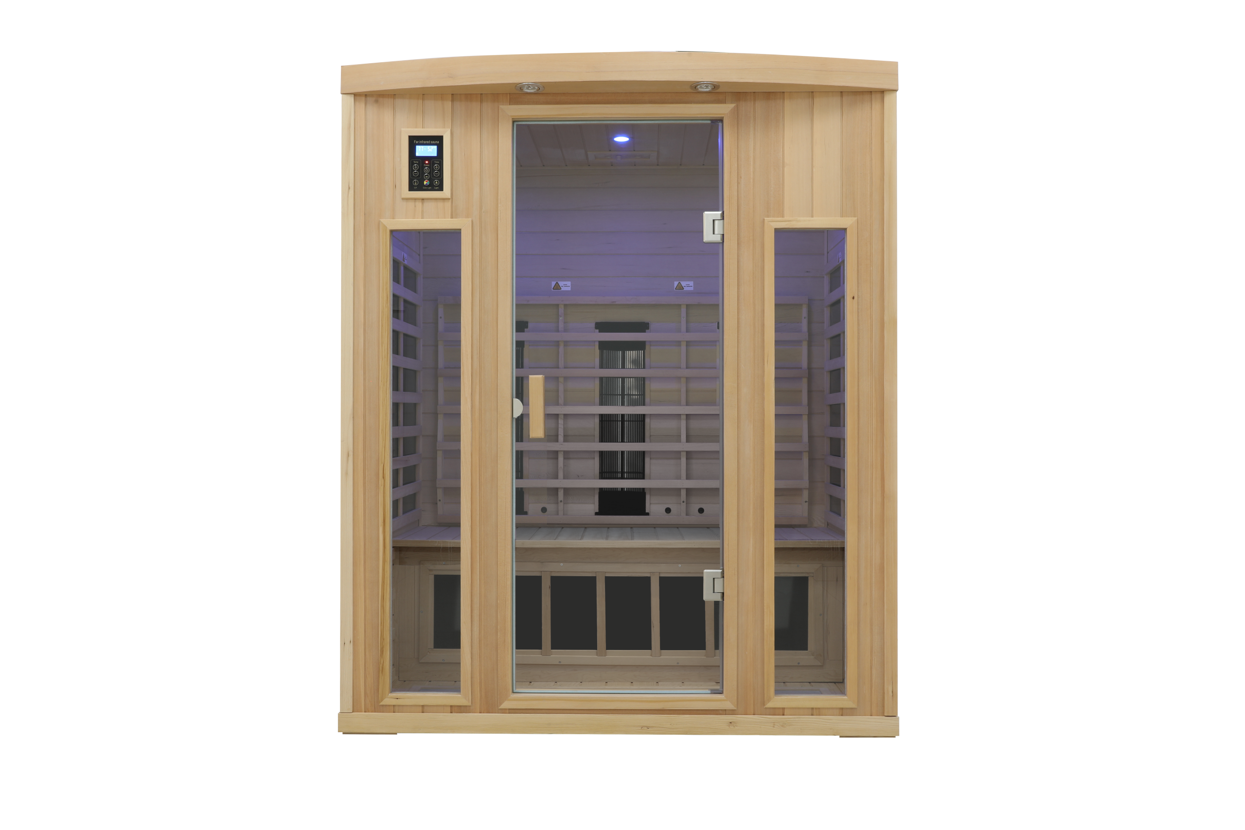 Indoor 3-person hemlock far-infrared sauna-A