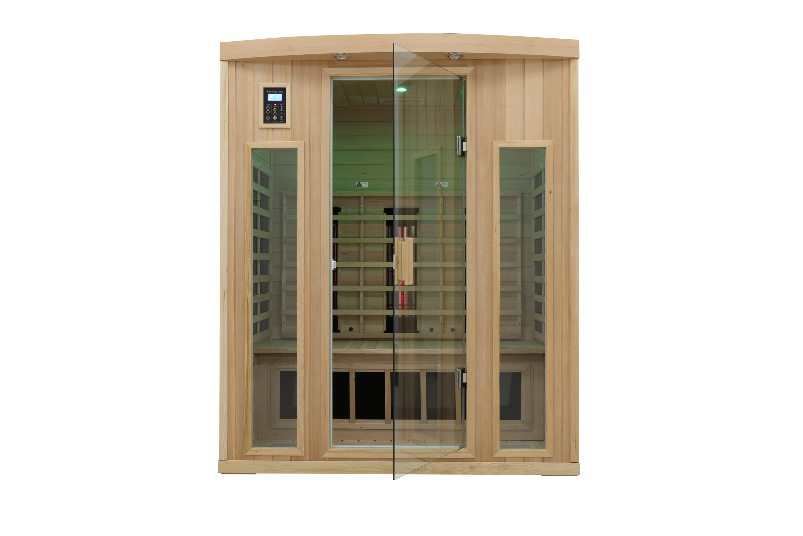 Indoor 3-person hemlock far-infrared sauna