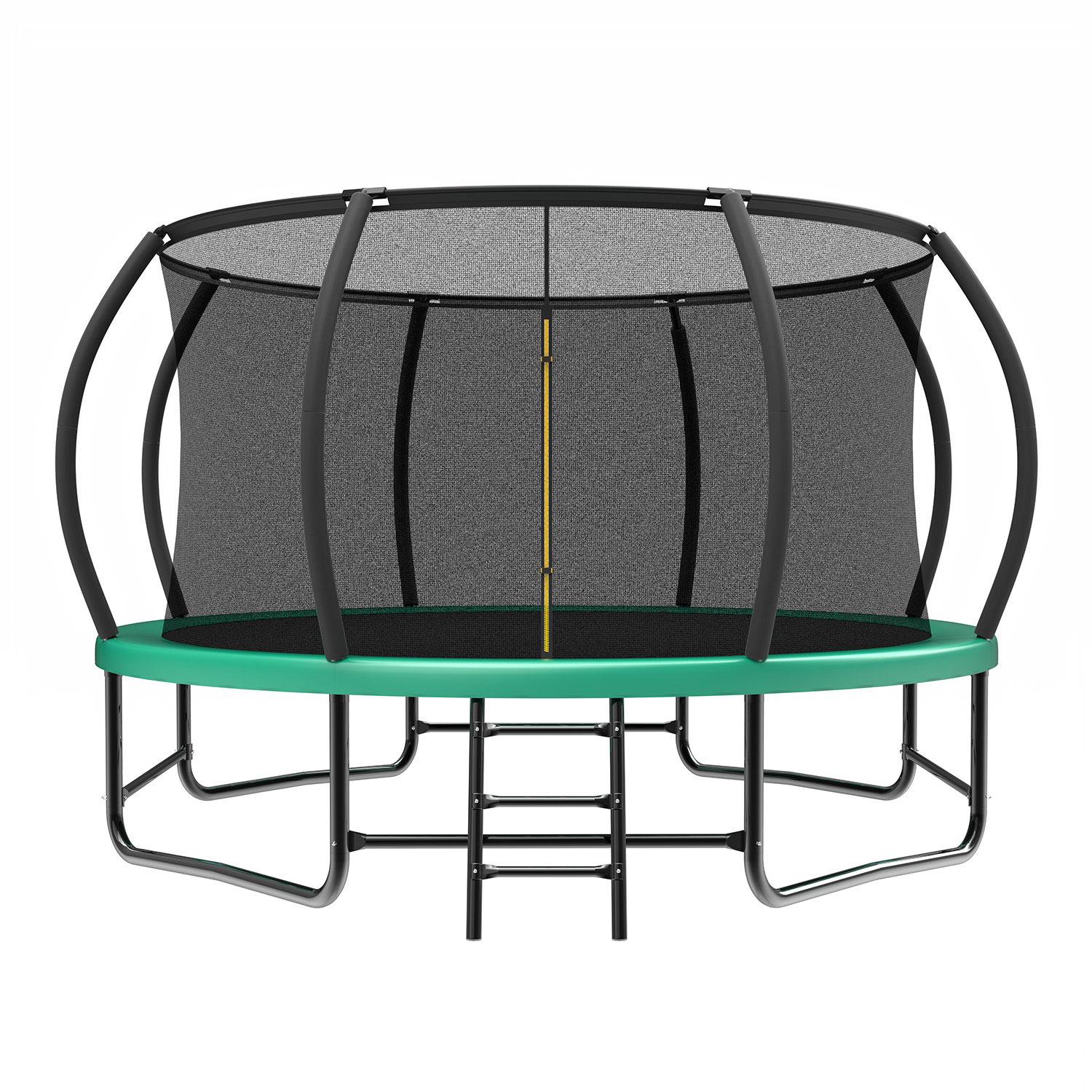 14FT Trampoline with Enclosure – Recreational Trampolines with Ladder and AntiRust Coating, ASTM Approval Outdoor Trampoline for Kids