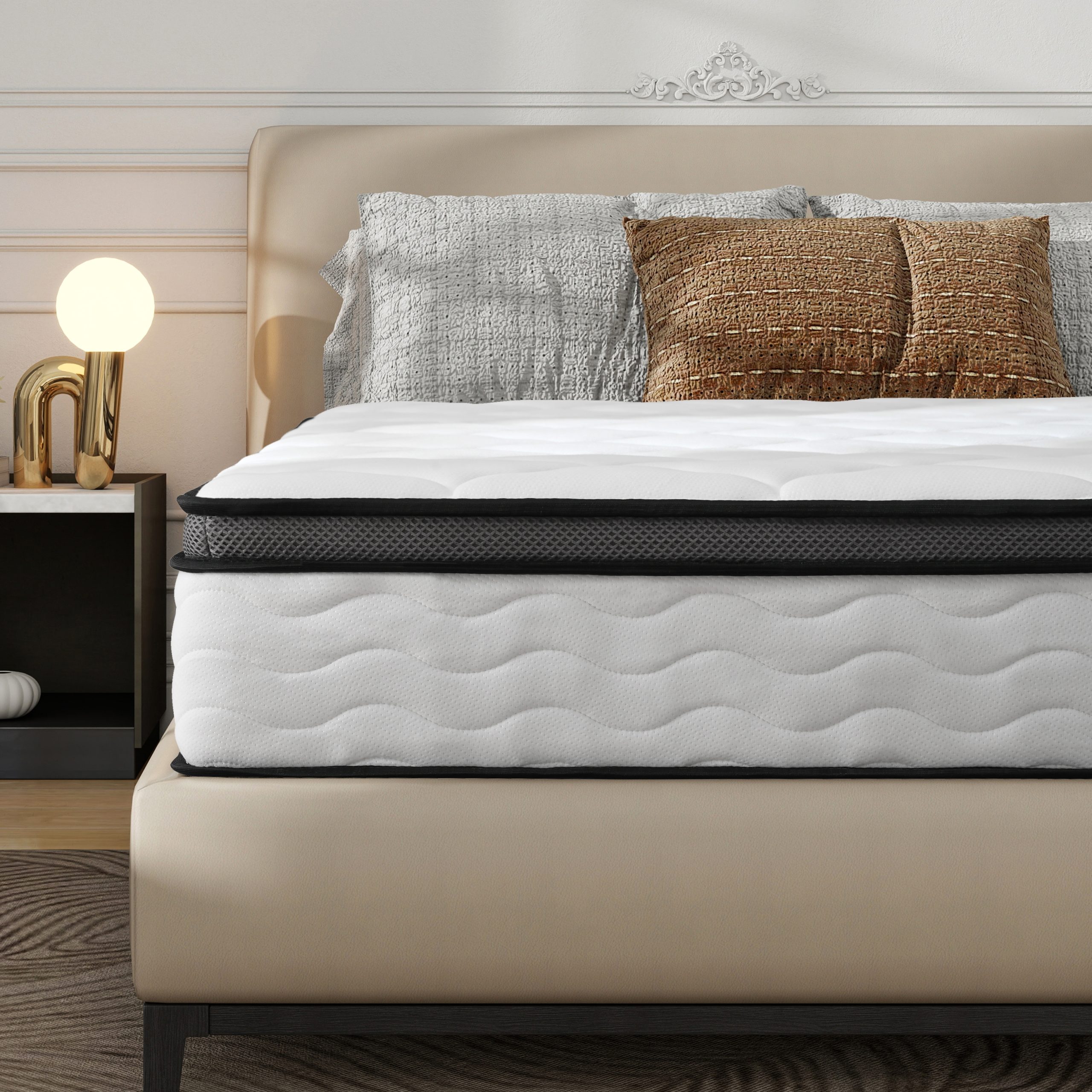 Full Mattress, 12 Inch Full Hybrid Mattress in a Box, Individually Wrapped Pocket Coils Innerspring Mattress, Medium Firm, Pressure Relief & Breathable Comfort, CertiPUR-US, OEKO-TEX