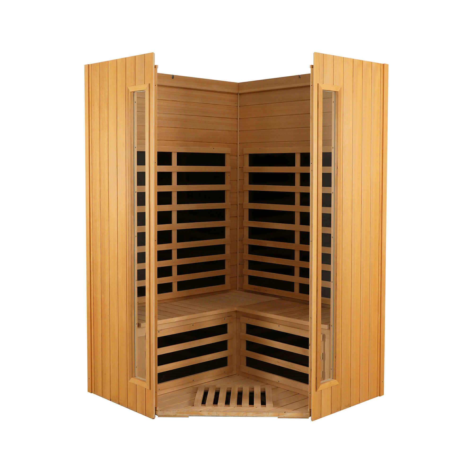Two person hemlock indoor far infrared sauna room