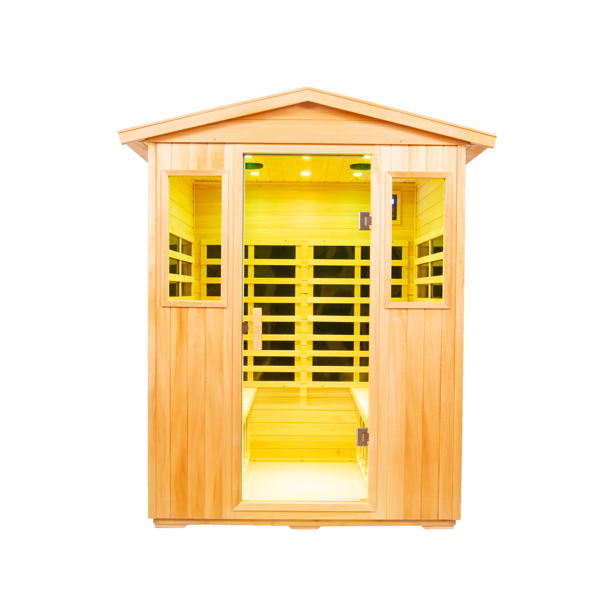 Four person Basswood Far-infrared outdoor sauna room