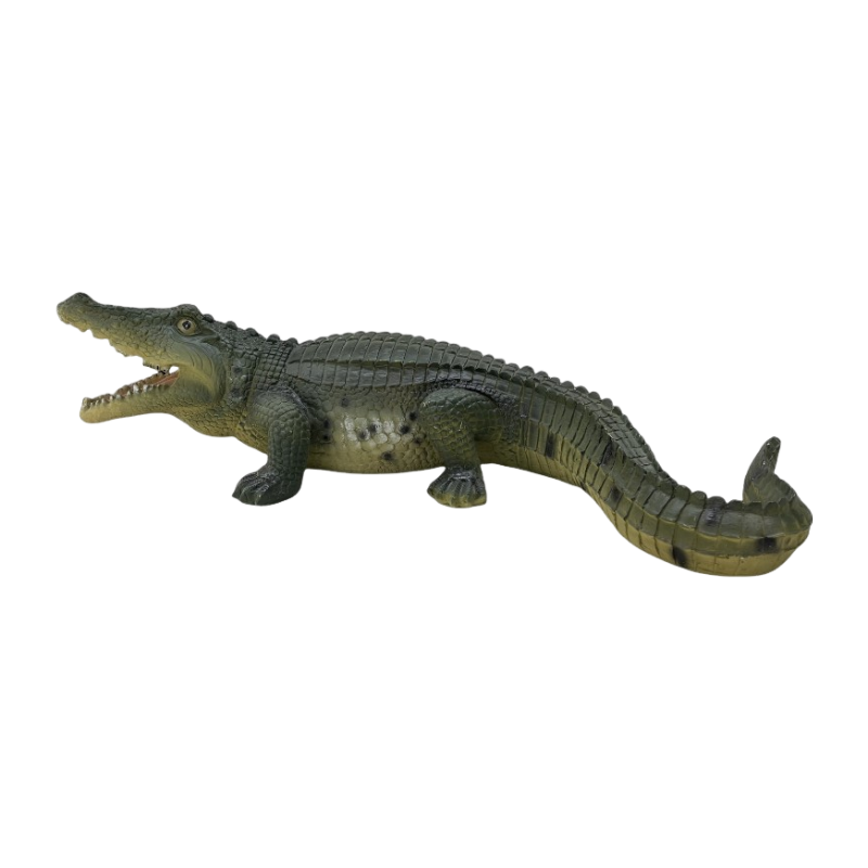 23" Simulated Crocodile Garden Statue, Resin Animal Ornament, Creative Indoor & Outdoor Decor for Garden, Porch, Pond & Backyard - Image 5