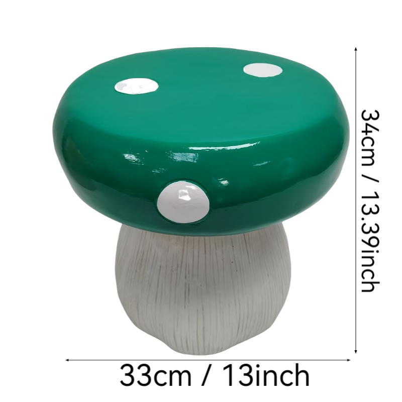 Mushroom Model Statue Stool, Outdoor Garden Resin Stool, 13.8-inch Oversized Forest Base Mushroom Model Stool, Courtyard Lawn Courtyard Summer Decoration Indoor Stool, Multi-purpose And Innovative Gar - Image 4
