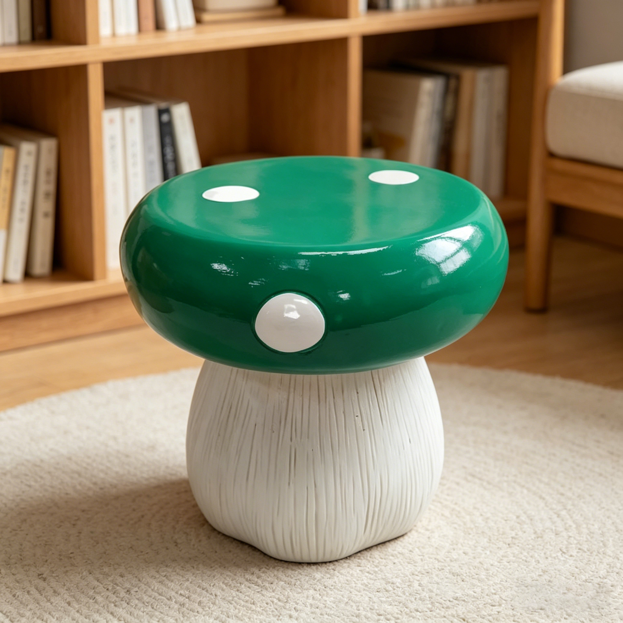 Mushroom Model Statue Stool, Outdoor Garden Resin Stool, 13.8-inch Oversized Forest Base Mushroom Model Stool, Courtyard Lawn Courtyard Summer Decoration Indoor Stool, Multi-purpose And Innovative Gar - Image 6