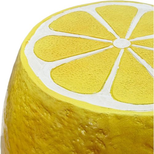 Yellow Lemon Fruit Stool, 14"Oversized Resin Stool, Side Table, Home Decor Plant Stand Garden Indoor Outdoor Decorations, Multi-Purpose Innovative Garden Furniture - Image 6