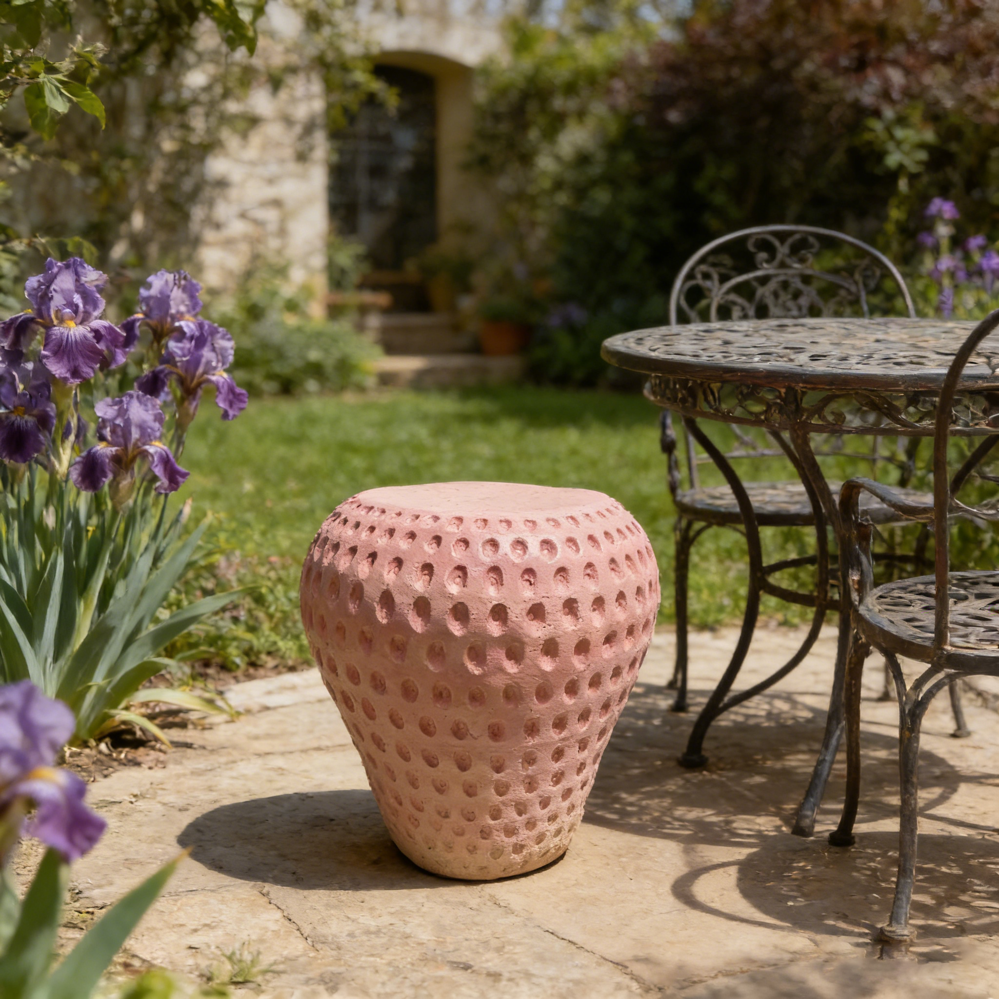 Strawberry Fruit Stool, 13.4"Oversized Resin Stool, Side Table, Home Decor Plant Stand Garden Indoor Outdoor Decorations, Multi-Purpose Innovative Garden Furniture - Image 6