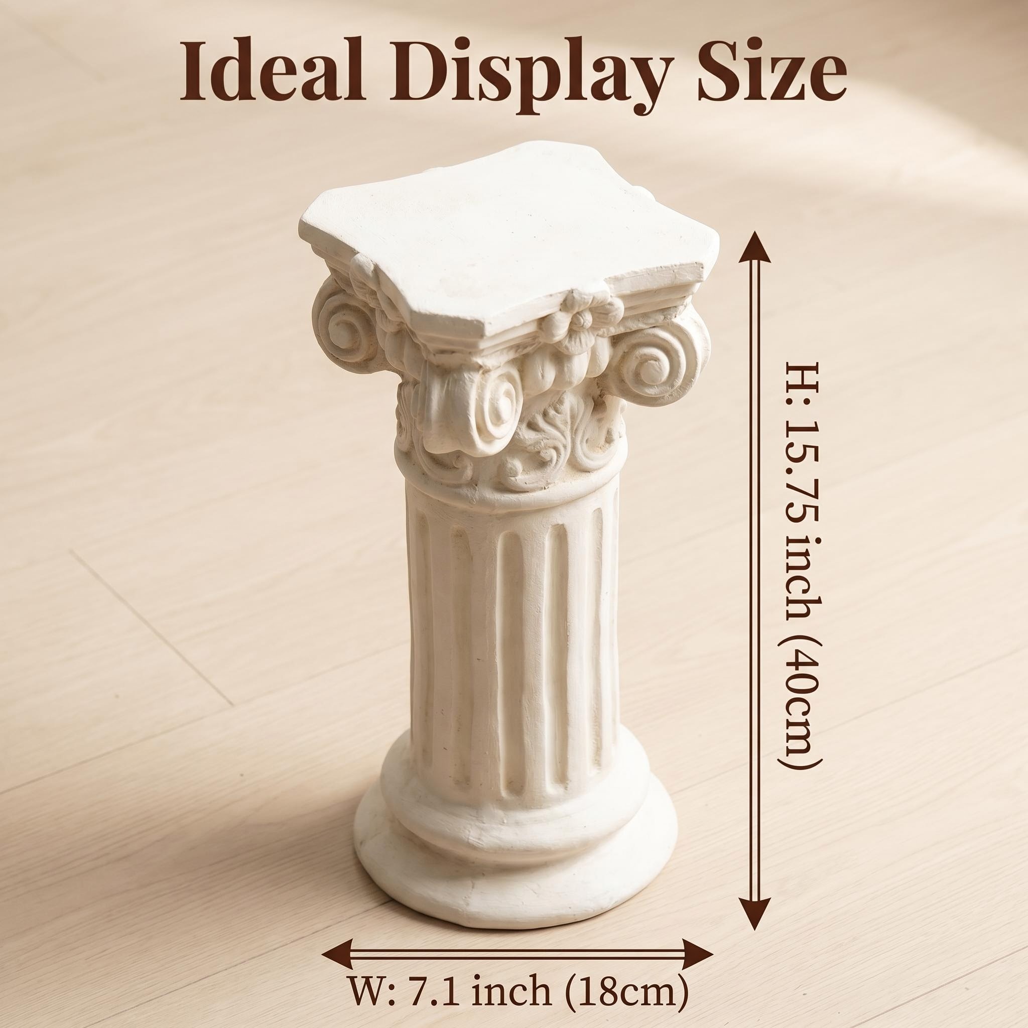 Garden Decorative Column, 15"Retro Elegant White Ancient Greek Style Roman Column, Suitable for Garden Decoration, Suitable for Weddings And Dining Tables, Multifunctional Indoor/outdoor Use, Perfect - Image 5