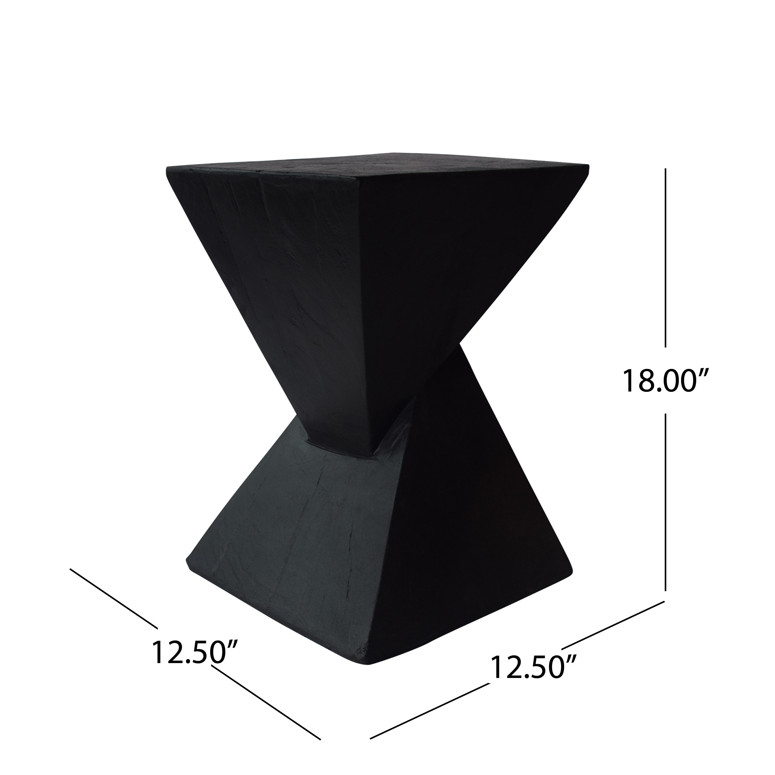 TESS Modern Side Table – Stylish End Table Compatible with Living Room, Bedroom, or Office,Versatile Home Furniture,Black Color (Original SKU:63396.00BLK) - Image 2