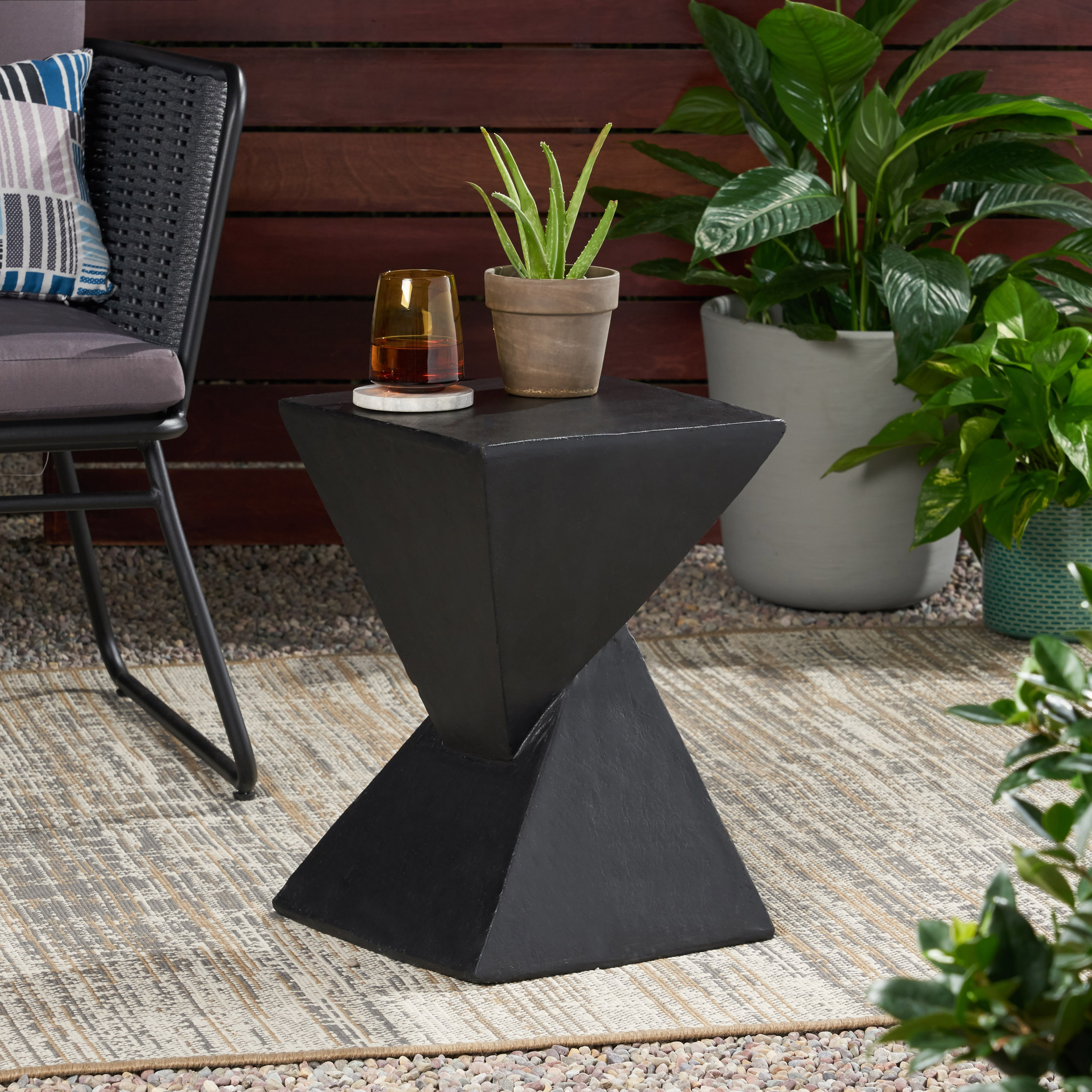 TESS Modern Side Table – Stylish End Table Compatible with Living Room, Bedroom, or Office,Versatile Home Furniture,Black Color (Original SKU:63396.00BLK) - Image 3