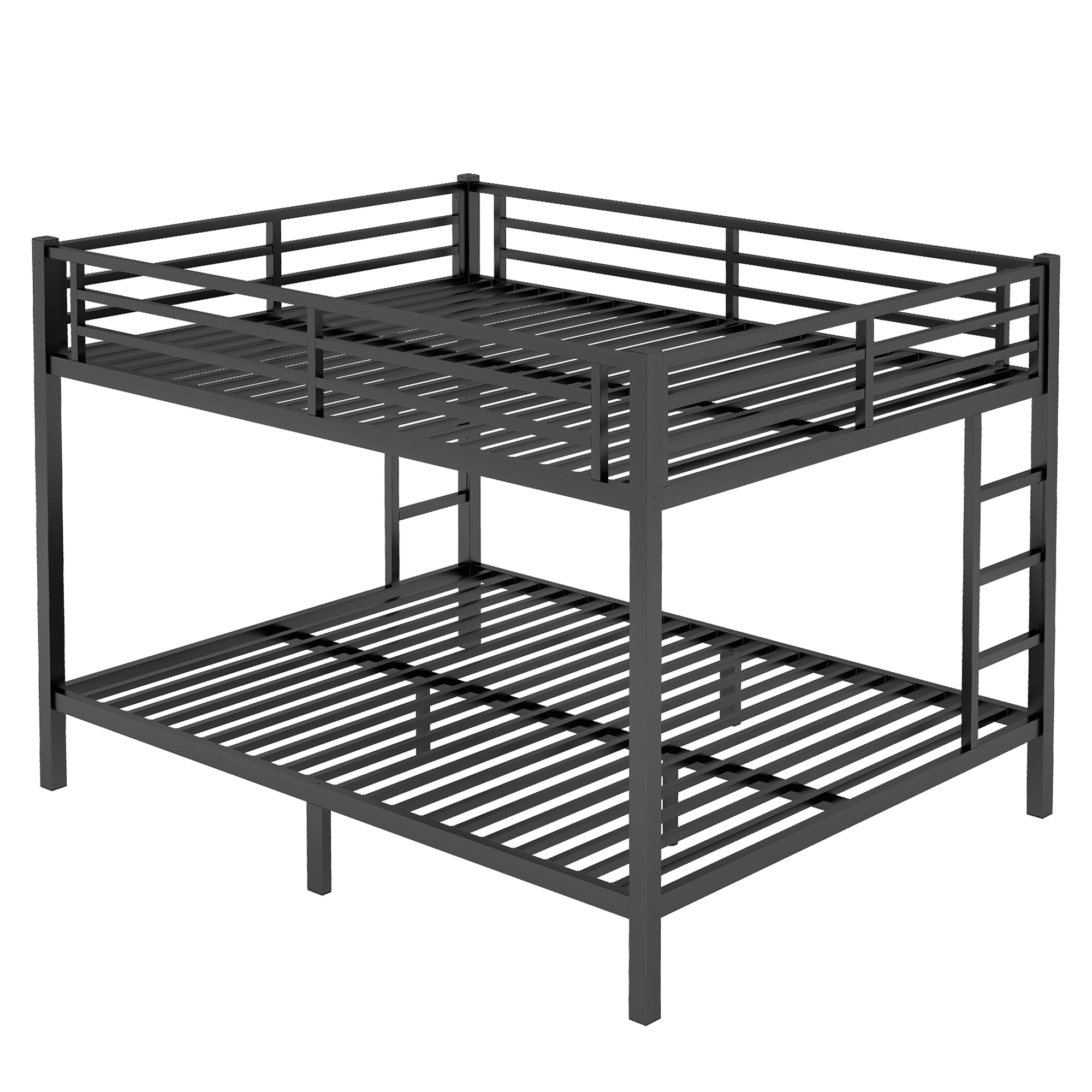 Metal Queen over Queen Bunk Bed for Teens and Adults,Space-Saving/Noise Reduced/No Box Spring Needed, Black - Image 4