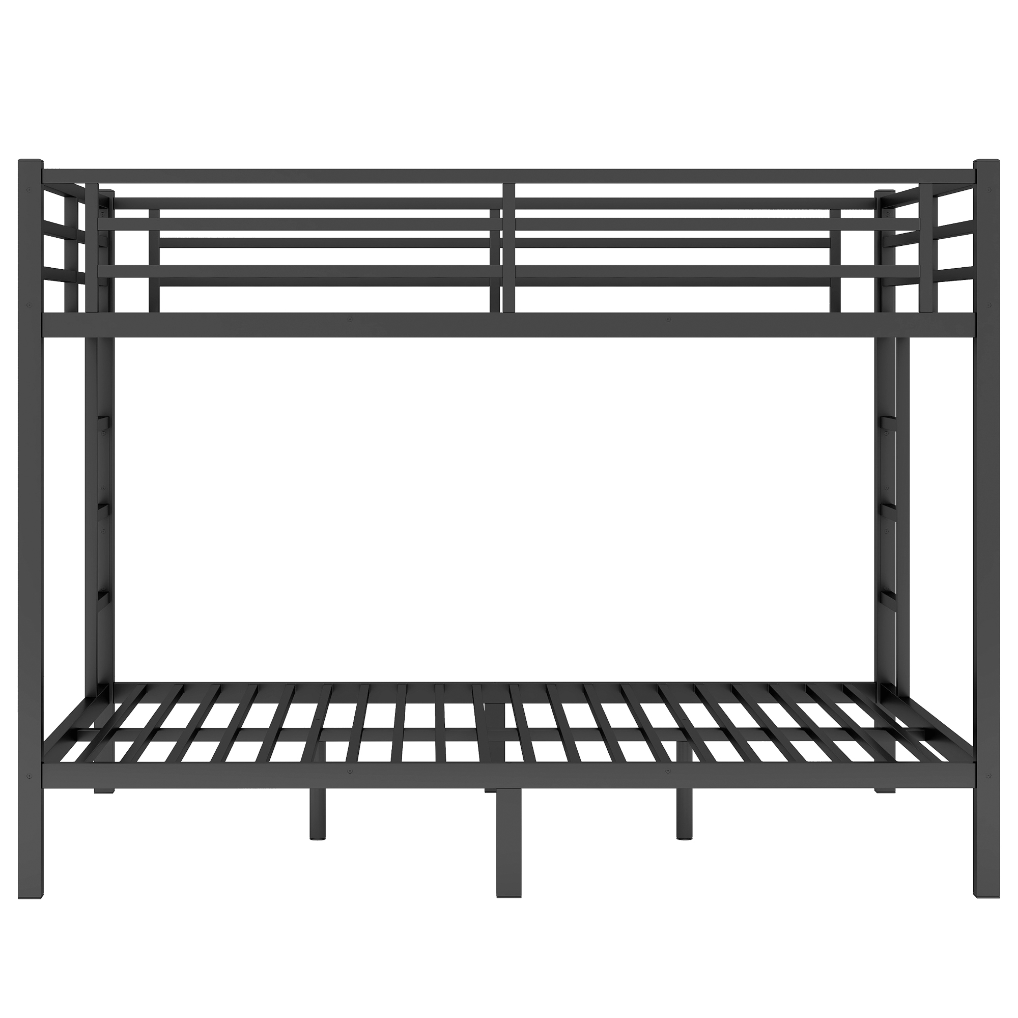 Metal Queen over Queen Bunk Bed for Teens and Adults,Space-Saving/Noise Reduced/No Box Spring Needed, Black - Image 5