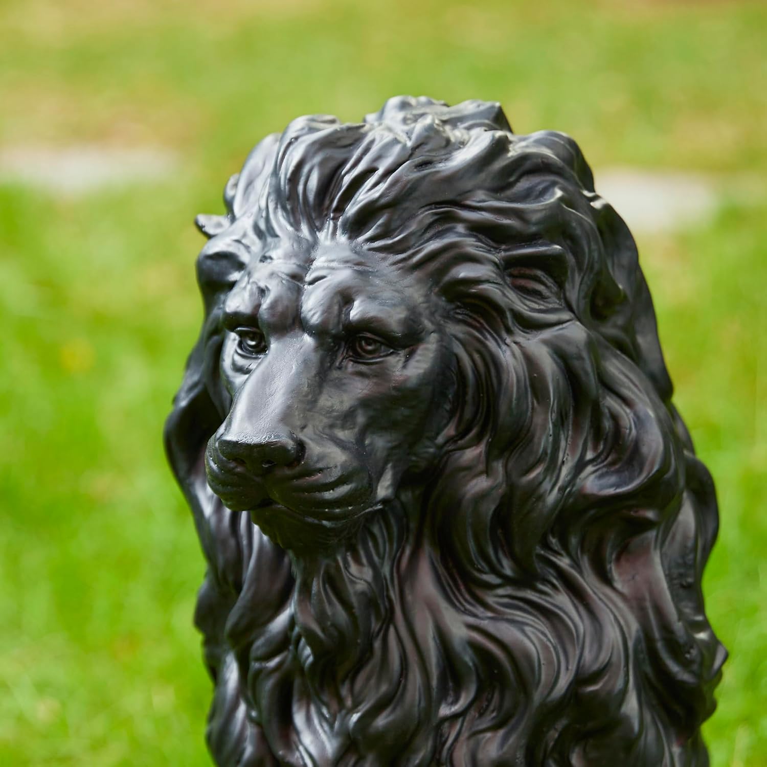 20.5" Lion Statue, Resin Outdoor Guardian Sculpture, Simulated Animal Decor for Villa, Garden, Park & Resort, Patriotic Independence Day Decoration for Home & Courtyard - Image 6