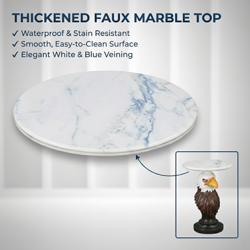 Eagle Head Accent Table Animal Statue End Tables Livingroom - Image 5