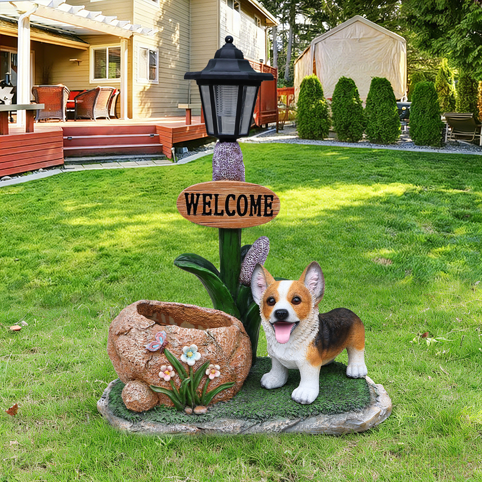 Corgi Dog Planter Garden Decor - Image 2