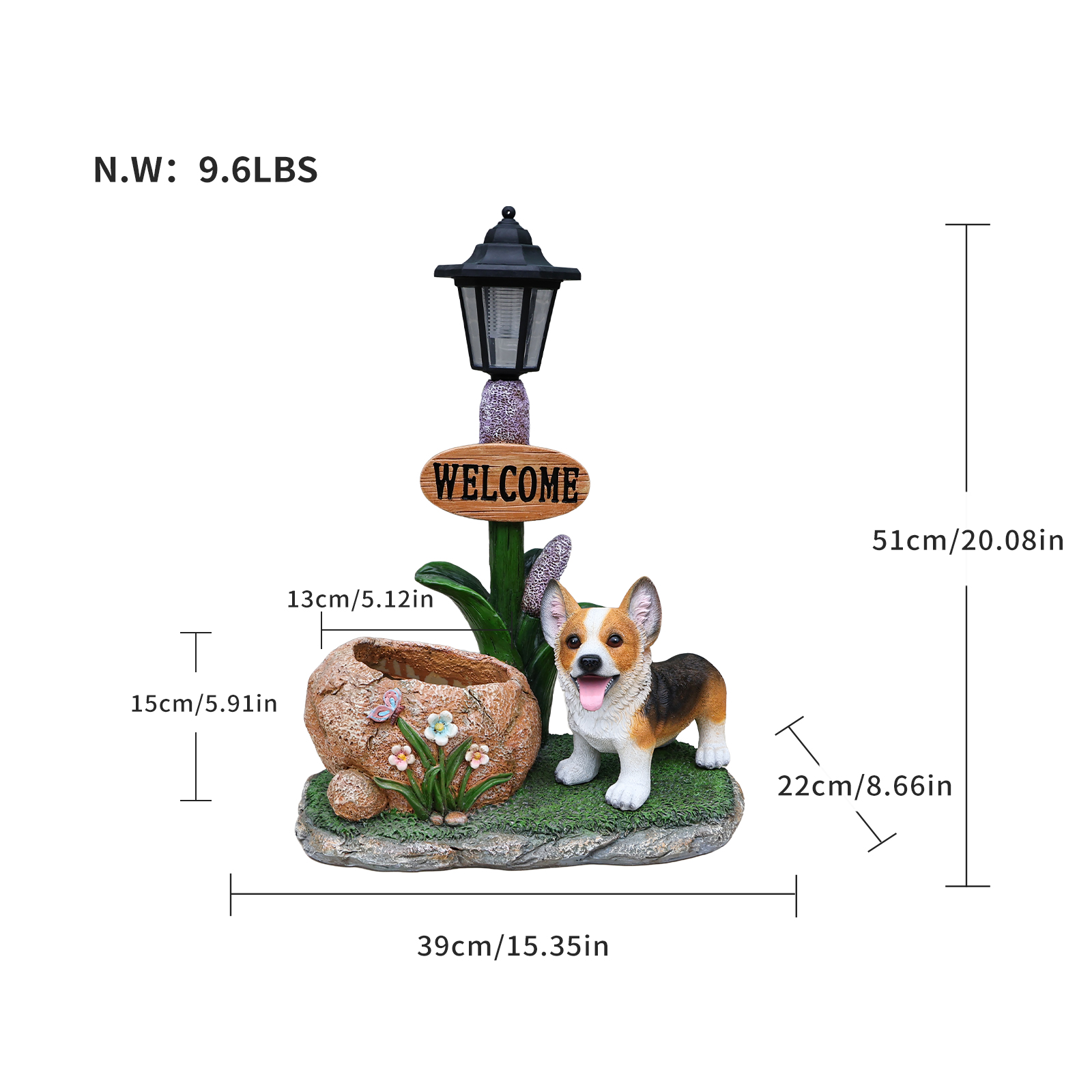 Corgi Dog Planter Garden Decor - Image 3