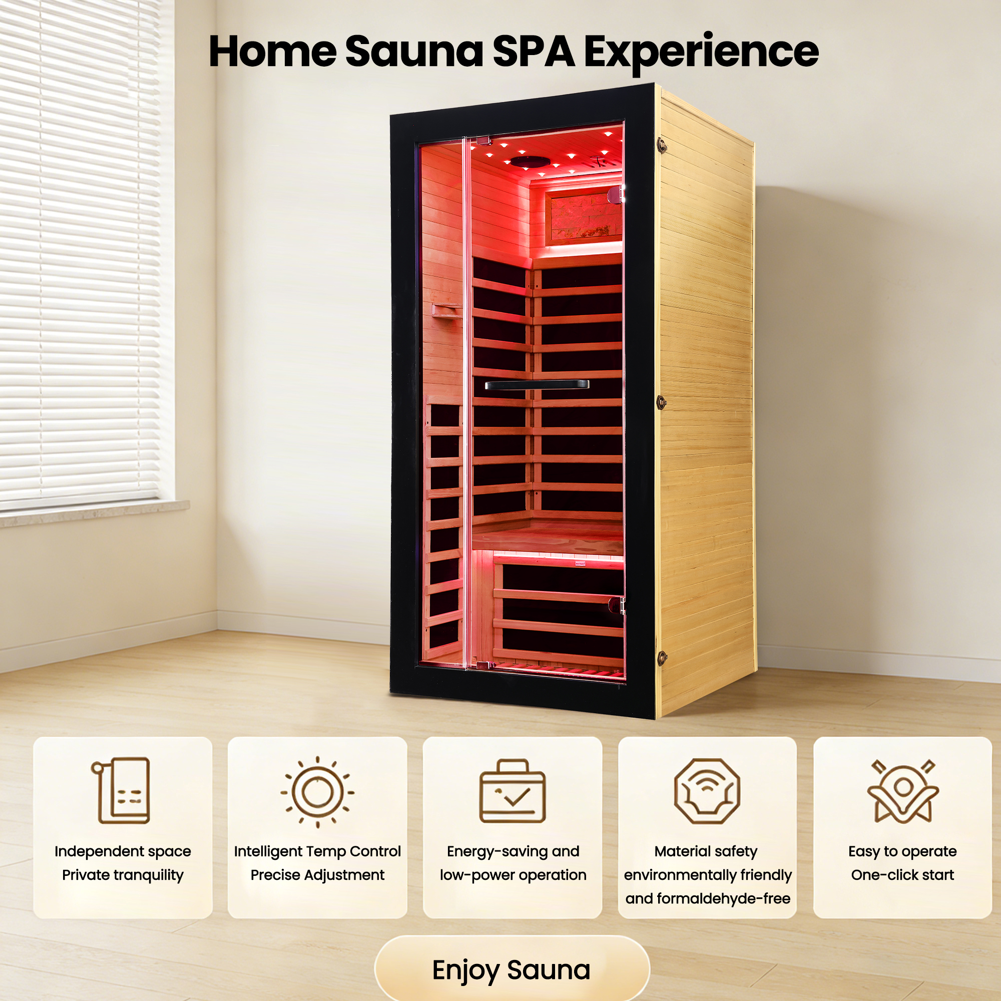 Single-person sauna room - Image 3