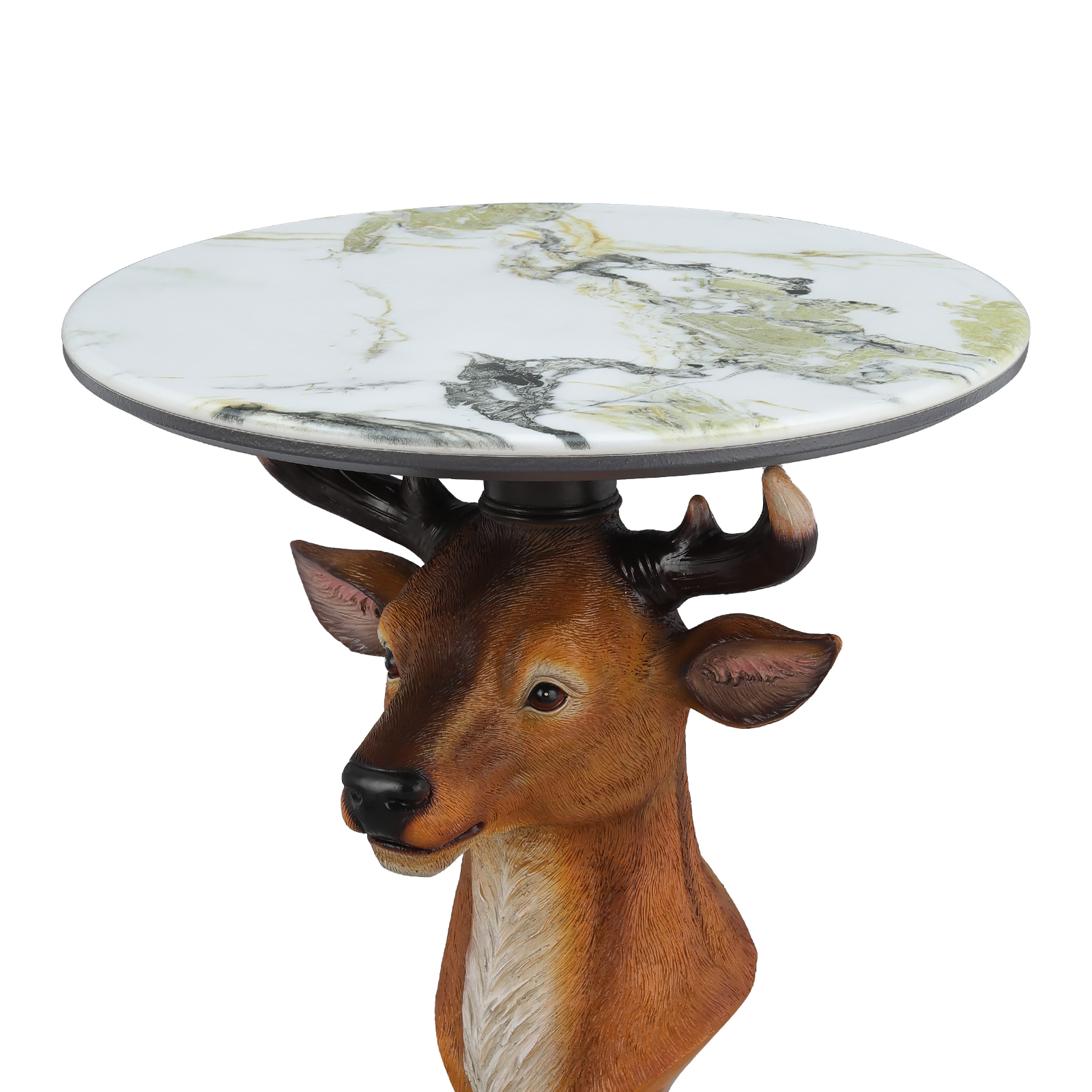 Deer Head Accent Table Animal Statue End Tables Livingroom - Image 4