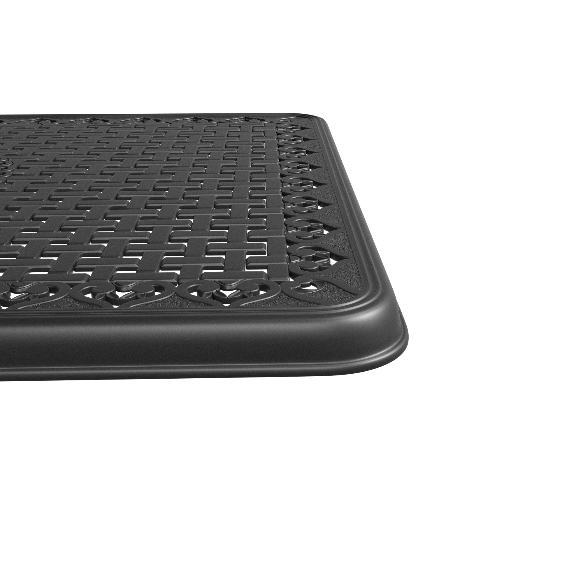 L66.93*W37.4-inch Cast Aluminum Patio Dining Table With Black Frame and Umbrella Hole (same sku: W1710120506) - Image 3