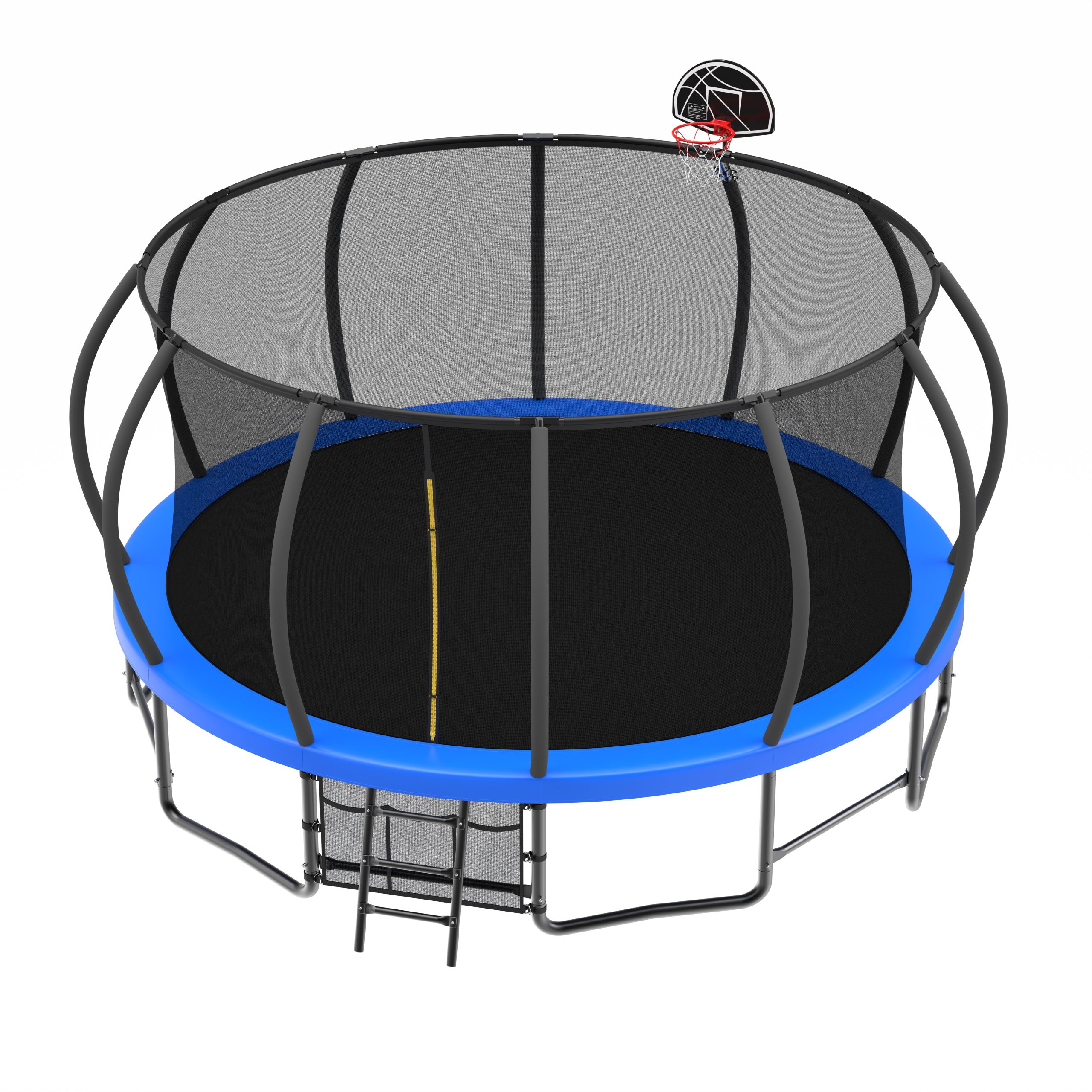 15FT Trampoline with Basketball Hoop - Recreational Trampolines with Ladder ,Shoe Bag and Galvanized Anti-Rust Coating - Image 2